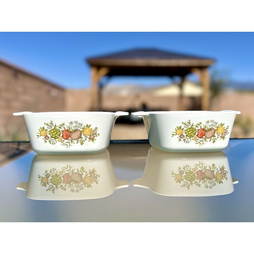 Corning Ware Petite Pan Spice O Life P-43-B 700 mL 2 3/4 Cup No Lid Set Of 2